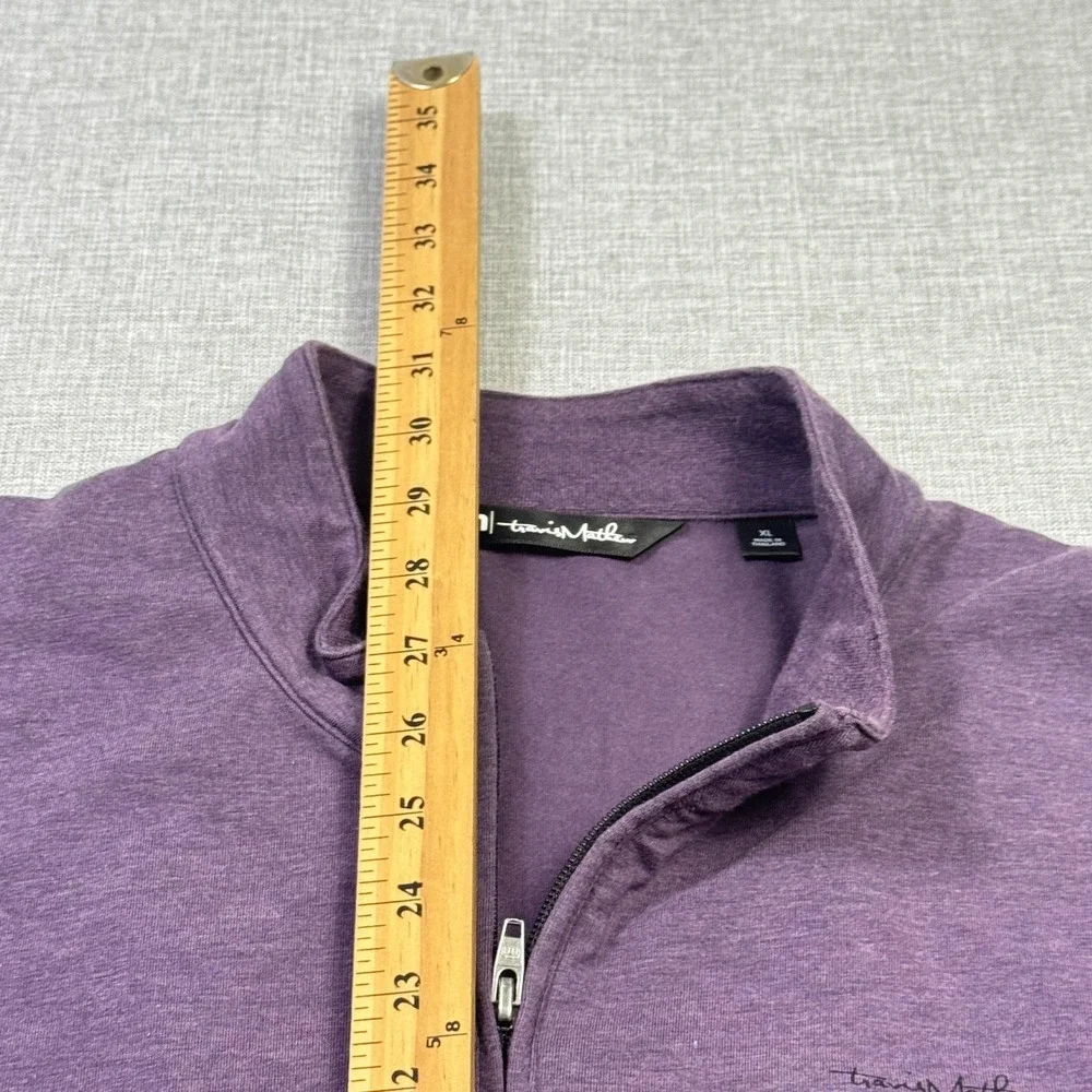 Travis Mathew 1/4 Zip Golf‎ Pullover Mens XL Purple Mock Neck Cotton Polyester